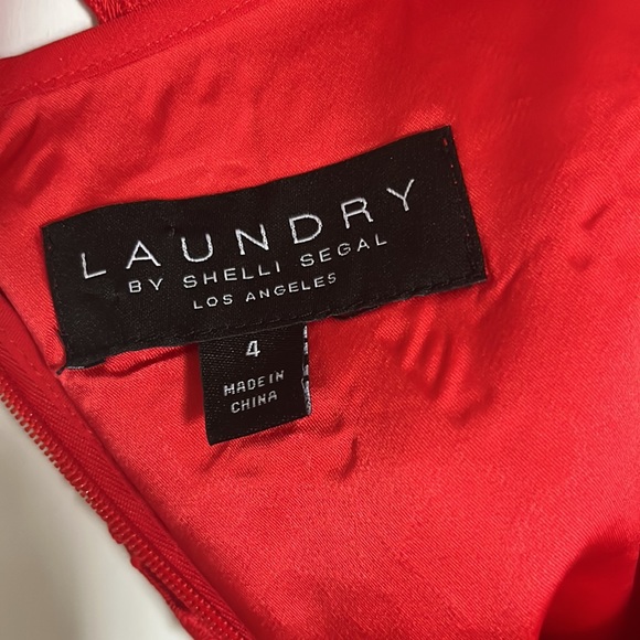 Laundry by Shelli Segal Red Lace Dress size 4 - Picture 3 of 6